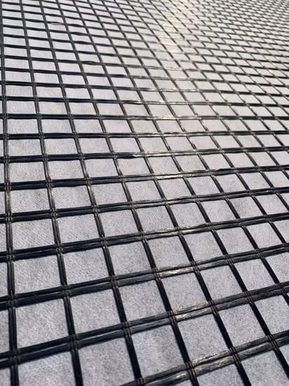 Geotêxtil não tecido composto de geogrelha de fibra de vidro