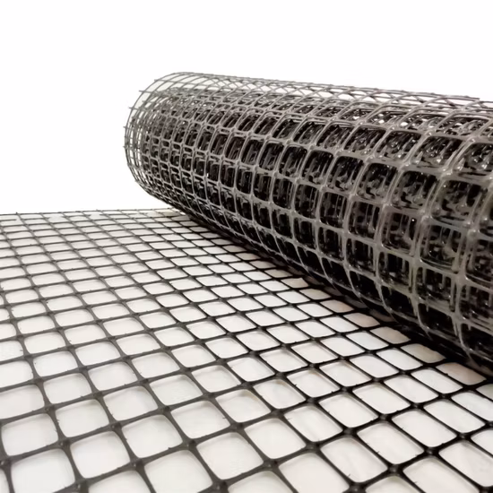 Material de construção de estradas 30kn plástico PP geogrelha biaxial